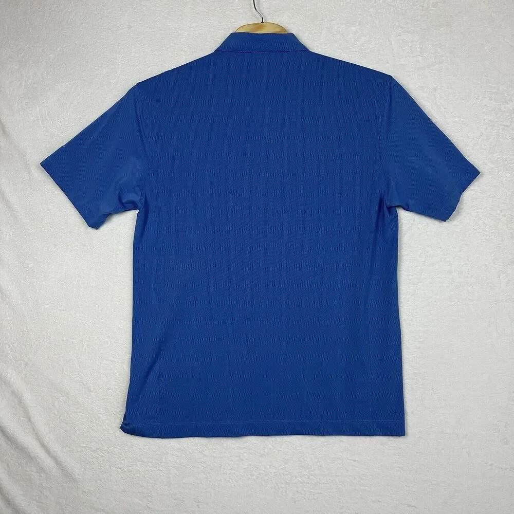 Nike Golf Blue‎ Short Sleeve Sphere Dri-Fit Diamond Polo Shirt Men's XL 35055464